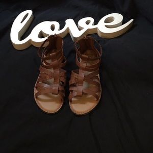 Cute brown girls sandals